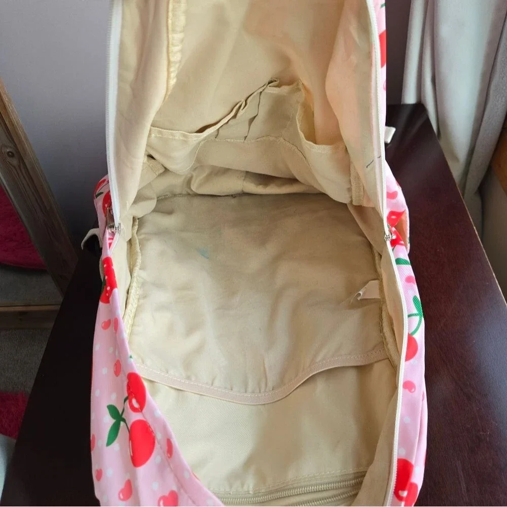 Strawberry & Cherry Print Backpack Set